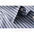 Pure Cotton Blue White Striped Men's Shirt